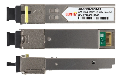 SFP WDM 1.25G Tx1550/Rx1310 20km SC DDM