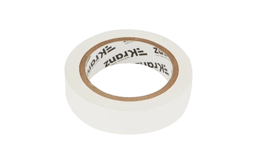 KR-09-2001 Изолента ПВХ KRANZ 0.13х15 мм, 10 м, белая упаковка 10 роликов