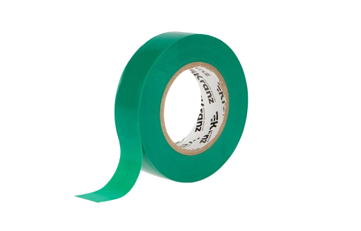 KR-09-2203 Изолента ПВХ KRANZ 0.13х19 мм, 25 м, зеленая упаковка 5 роликов