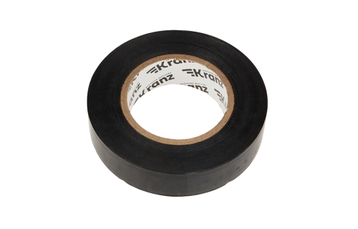 KR-09-2206 Изолента ПВХ KRANZ 19 мм х 25 м, черная, упаковка 5 роликов