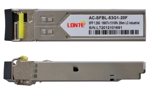 SFP WDM 1.25G Tx1550/Rx1310 20km LC DDM (industrial)