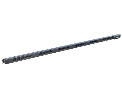 Вертикальный блок розеток,БР-25SСH-16A-К 16А, 25 розеток Schuko, 42-48U, колодка