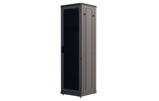 Шкаф телекоммуникационный напольный 19", 42U(600x1000), ШТ-НП-М-42U-600-1000-П-Ч, передняя дверь перфорация, черный ССД