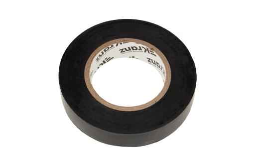 KR-09-2106 Изолента ПВХ KRANZ 15 мм х 25 м, черная, упаковка 5 роликов