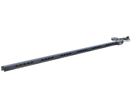 Вертикальный блок розеток,БР-25SСH-16A-Ш-3 .16А, 25 розеток Schuko, 42-48U, шнур 3 м