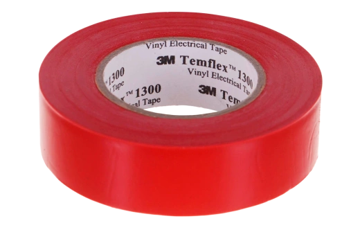 7100080341 Temflex 1300, красная, универсальная изоляционная лента, 19мм х 20м х 0,13мм