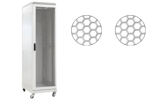 Шкаф телекоммуникационный напольный 19",33U(800x1000), ШТ-НП-33U-800-1000-ПП, передняя и задняя дверь перфорированная ССД