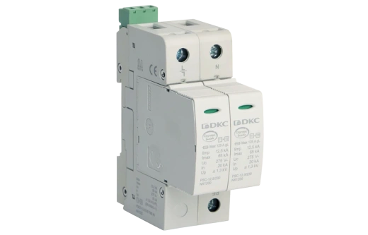 NX1222 УЗИП, класс I+II, 2-полюсный, L-N-PE, 12