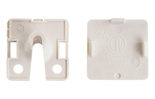 7100086526/80611498074 CLR-POE-60 Заглушка места выхода кабеля из стены 20х20 мм, цвет белый (60 шт. в упаковке)