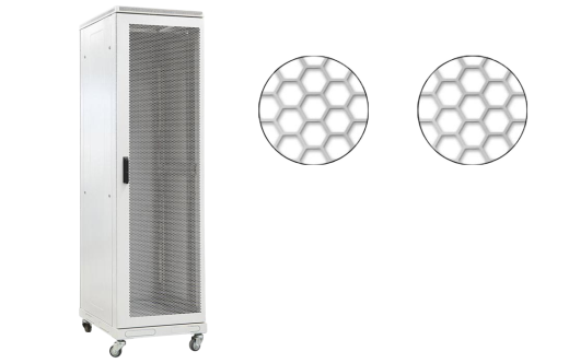 Шкаф телекоммуникационный напольный 19",33U(800x800), ШТ-НП-33U-800-800-ПП, передняя и задняя дверь перфорированная ССД