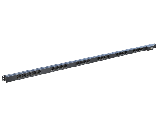 Вертикальный блок розеток,БР-25SСH-16A-К 16А, 25 розеток Schuko, 42-48U, колодка