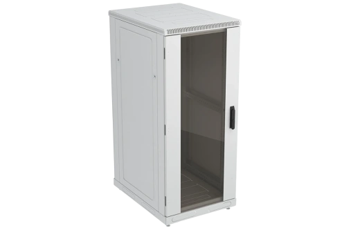 Шкаф телекоммуникационный напольный 19",27U(600x600), ШТ-НП-27U-600-600-С, передняя дверь стекло ССД