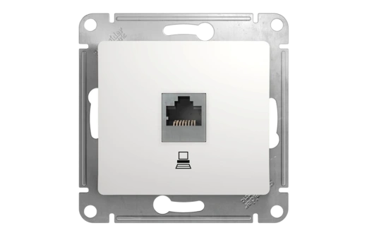 Розетка 1xRJ45 Cat.5 Schneider Electric GLOSSA, белый