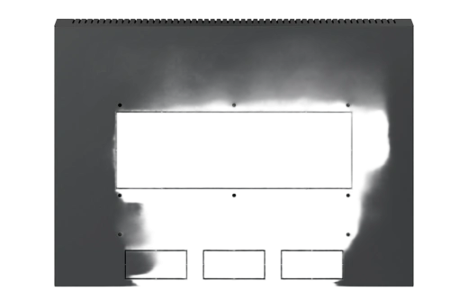 Шкаф телекоммуникационный настенный разборный черный 19”,9U(600x650), ШТ-НСр-9U-600-650-П-Ч дверь перфорированная ССД