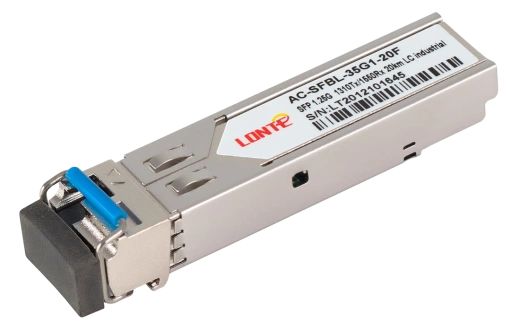 SFP WDM 1.25G Tx1310/Rx1550 20km LC DDM, industrial