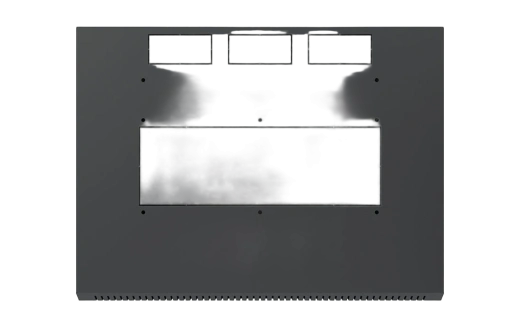 Шкаф телекоммуникационный настенный разборный черный 19”,12U(600x650), ШТ-НСр-12U-600-650-М-Ч дверь металл ССД